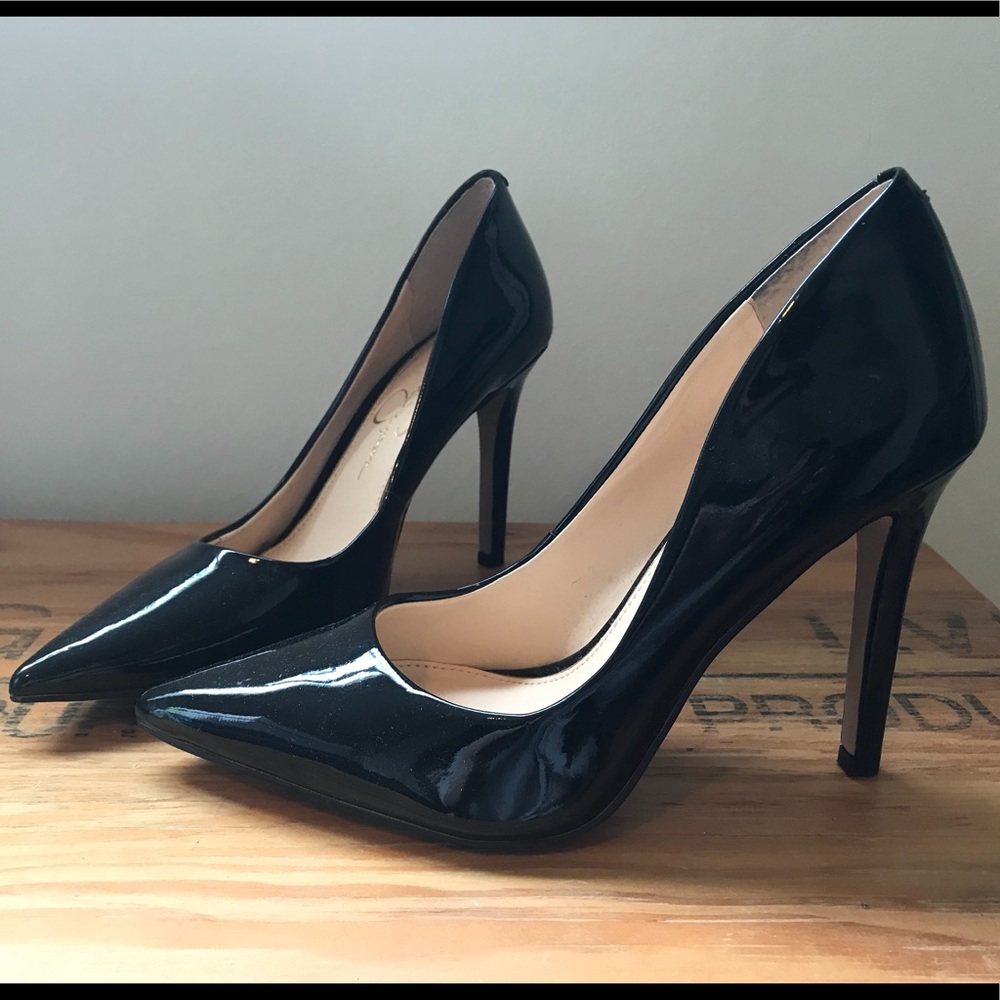 Jessica Simpson Cassani Pumps patent black heels